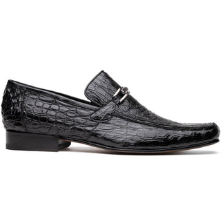 Marco Di Milano Fabro Men's Shoes Exotic Caiman Crocodile Horsebit Loafers (MDM1200)-AmbrogioShoes