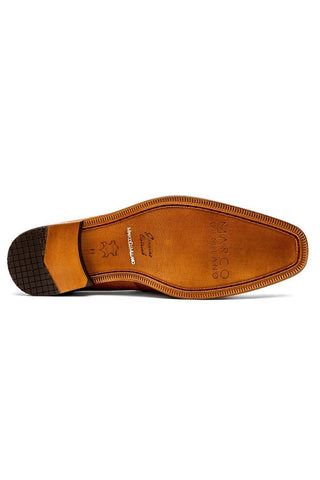 Marco Di Milano Fangio Cognac Genuine Ostrich Leg / Ostrich Quill Penny Loafers (MDM1112)