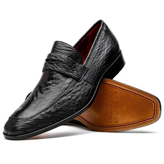 Marco Di Milano Fangio Men's Shoes Genuine Ostrich Leg / Ostrich Quill Penny Loafers (MDM1112)-AmbrogioShoes