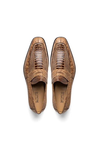 Marco Di Milano Fangio Orix Genuine Ostrich Leg / Ostrich Quill Penny Loafers (MDM1112)