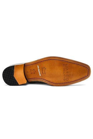 Marco Di Milano Fangio Serpentine Gray Genuine Ostrich Leg / Ostrich Quill Penny Loafers (MDM1112)