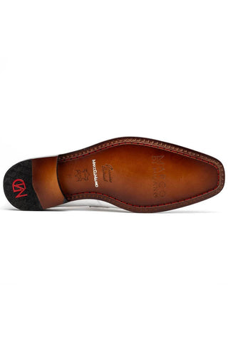 Marco Di Milano Fangio White Genuine Ostrich Leg / Ostrich Quill Penny Loafers (MDM1112)