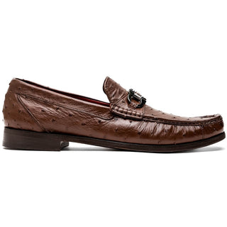 Marco Di Milano Ferrioni Men's Shoes Exotic Ostrich Horsebit Moccasin loafers (MDM1171)-AmbrogioShoes