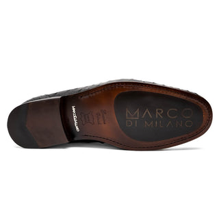 Marco Di Milano Ferrioni Men's Shoes Exotic Ostrich Horsebit Moccasin loafers (MDM1171)-AmbrogioShoes