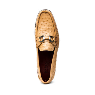 Marco Di Milano Ferrioni Men's Shoes Orix Exotic Ostrich Horsebit Moccasin loafers (MDM1175)-AmbrogioShoes