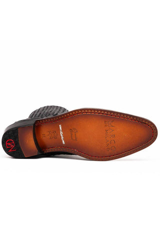 Marco Di Milano Giorgio Black Genuine Ostrich Quill Boots (MDM1151)