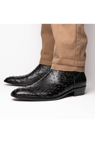 Marco Di Milano Giorgio Black Genuine Ostrich Quill Boots (MDM1151)