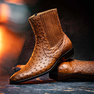 Marco Di Milano Giorgio Brandy Genuine Ostrich Quill Boots (MDM1151)