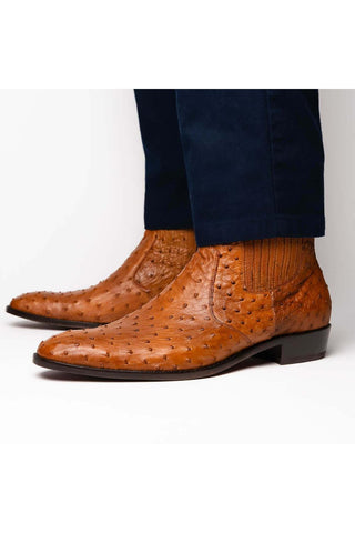 Marco Di Milano Giorgio Brandy Genuine Ostrich Quill Boots (MDM1151)