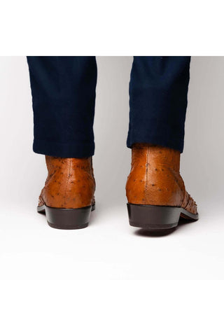 Marco Di Milano Giorgio Brandy Genuine Ostrich Quill Boots (MDM1151)