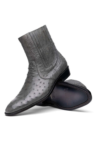 Marco Di Milano Giorgio Gray Genuine Ostrich Quill Boots (MDM1151)