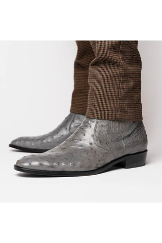 Marco Di Milano Giorgio Gray Genuine Ostrich Quill Boots (MDM1151)