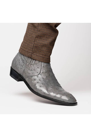 Marco Di Milano Giorgio Gray Genuine Ostrich Quill Boots (MDM1151)