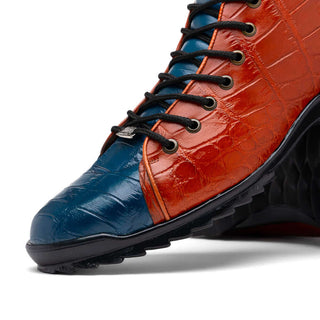 Marco Di Milano Hermond Jeans & Honey Alligator High-Top Sneakers (MDM1194)