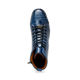 Marco Di Milano Hermond Navy Alligator High-Top Sneakers (MDM1194)