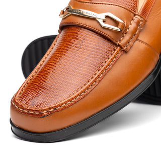 Marco Di Milano Hugo Men's Shoes Honey Exotic Lizard / Calf-Skin Leather Horsebit Loafers (MDM1085)-AmbrogioShoes