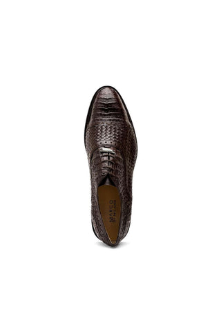 Marco Di Milano John Brown Exotic Caiman Crocodile / Woven Leather Oxfords (MDM1178)