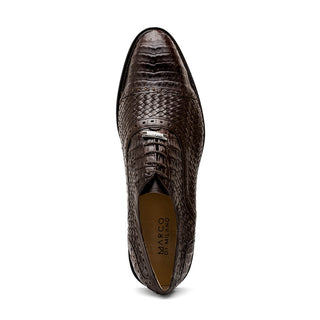 Marco Di Milano John Men's Shoes Exotic Caiman Crocodile / Woven Leather Dress Oxfords (MDM1178)-AmbrogioShoes