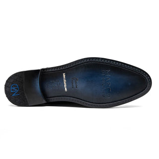 Marco Di Milano John Men's Shoes Navy Exotic Caiman Crocodile / Woven Leather Dress Oxfords (MDM1180)-AmbrogioShoes