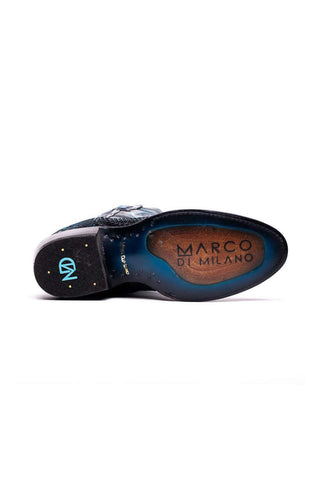 Marco Di Milano Kansas Black Genuine Python / Calf-Skin Leather Cowboy Boot (MDM1211)
