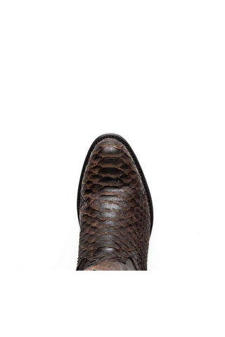 Marco Di Milano Kansas Brown Genuine Python / Calf-Skin Leather Cowboy Boot (MDM1211)