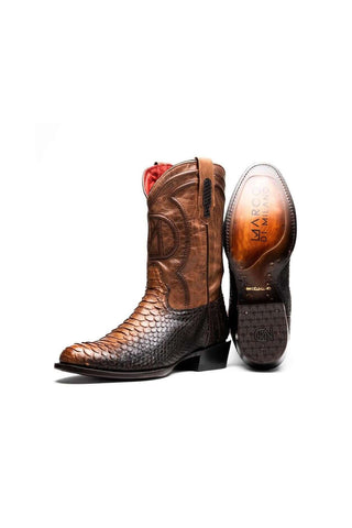 Marco Di Milano Kansas Lisboa Exotic Python Skin Cowboy Boot (MDM1245)