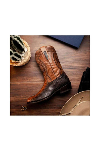 Marco Di Milano Kansas Lisboa Python Skin Cowboy Boot (MDM1245)