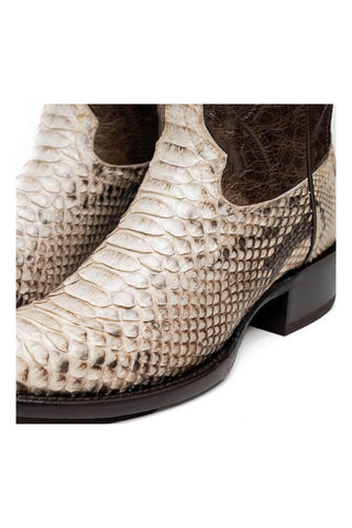 Marco Di Milano Kansas Natural Genuine Python / Leather Cowboy Boot (MDM1211)