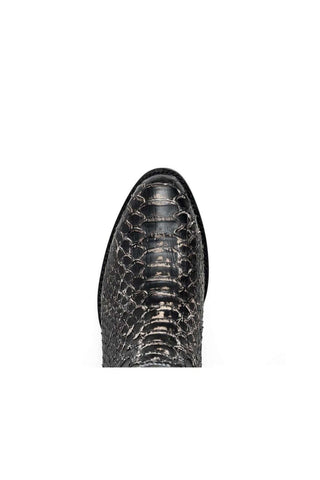 Marco Di Milano Kansas Stone White Python Skin Cowboy Boot (MDM1246)