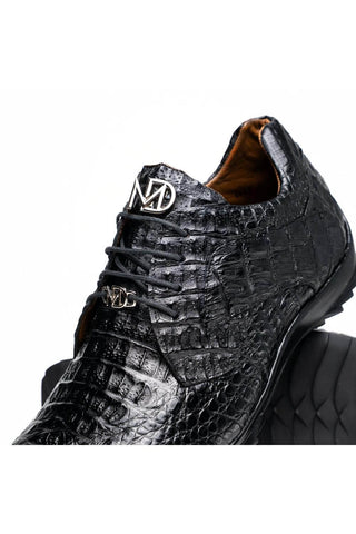 Marco Di Milano Kratos Crocodile Sneaker - Black-Dellamoda