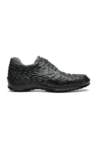 Marco Di Milano Kratos Green Caiman Crocodile Sport Sneakers (MDM1176)