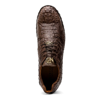 Marco Di Milano Kratos Men's Shoes Brown Exotic Caiman Crocodile Sport Sneakers (MDM1176)-AmbrogioShoes