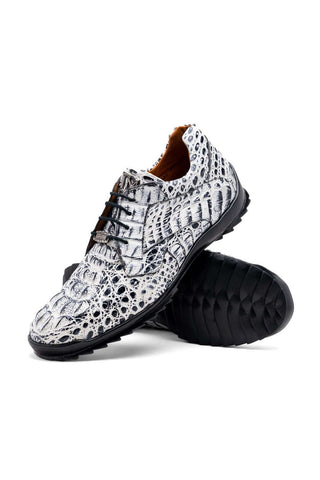 Marco Di Milano Kratos Newspaper Caiman Crocodile Sport Sneakers (MDM1176)