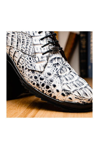Marco Di Milano Kratos Newspaper Caiman Crocodile Sport Sneakers (MDM1176)