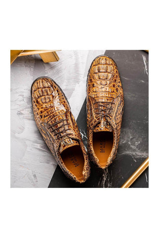 Marco Di Milano Kratos Orix Caiman Crocodile Sport Sneakers (MDM1176)