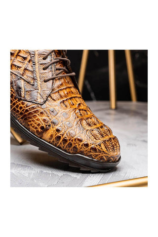Marco Di Milano Kratos Orix Caiman Crocodile Sport Sneakers (MDM1176)