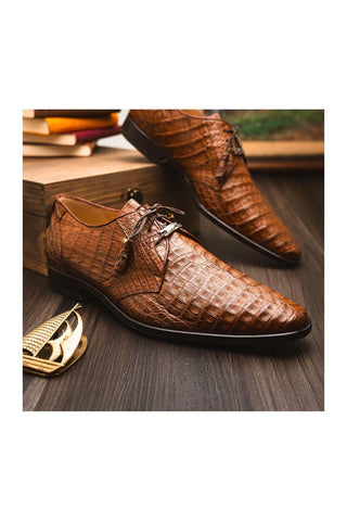 Marco Di Milano Lacio Bay Apache Exotic Crocodile Derby (MDM1019)