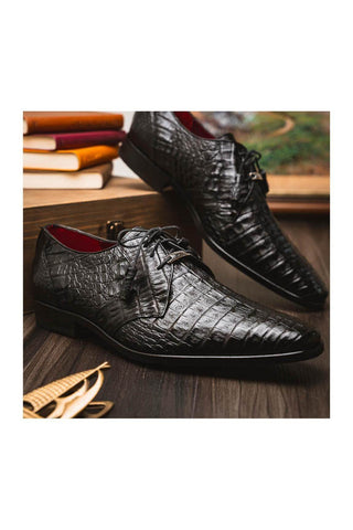 Marco Di Milano Lacio Black Crocodile Derby (MDM1019)