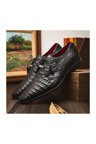 Marco Di Milano Lacio Black Crocodile Derby (MDM1019)
