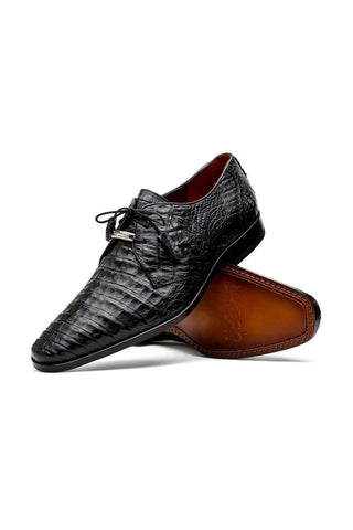 Marco Di Milano Lacio Black Exotic Crocodile Derby (MDM1019)