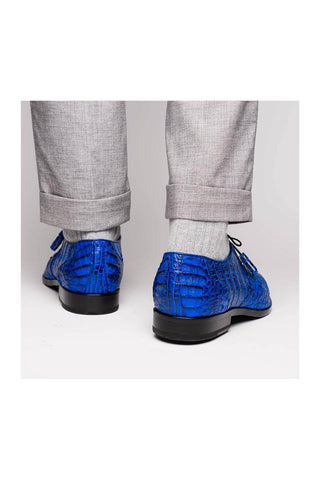 Marco Di Milano Lacio Blue Exotic Crocodile Derby (MDM1019)