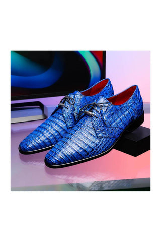 Marco Di Milano Lacio Blue Exotic Crocodile Derby (MDM1019)