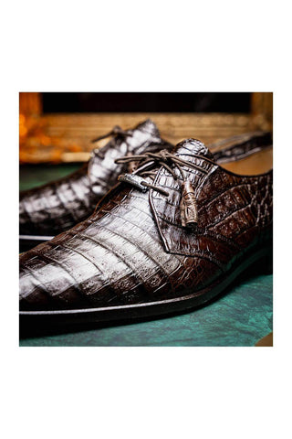 Marco Di Milano Lacio Brown Crocodile Derby (MDM1019)