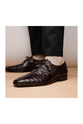 Marco Di Milano Lacio Brown Exotic Crocodile Derby (MDM1019)