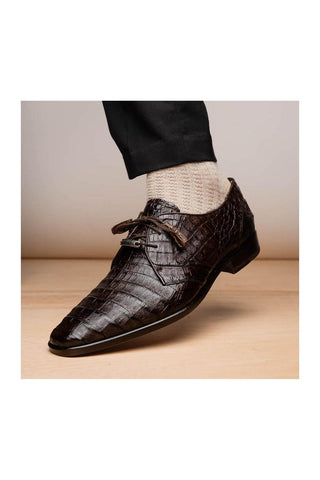 Marco Di Milano Lacio Brown Exotic Crocodile Derby (MDM1019)