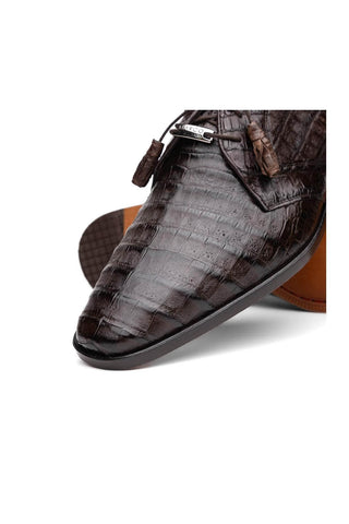 Marco Di Milano Lacio Brown Exotic Crocodile Derby (MDM1019)