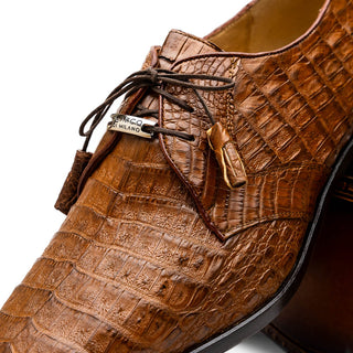 Marco Di Milano Lacio Men's Shoes Bay Apeache Brown Genuine Caiman Crocodile Dress Derby Oxfords (MDM1164)-AmbrogioShoes