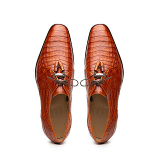 Marco Di Milano Lacio Men's Shoes Exotic Crocodile Derby Oxfords (MDM1019)-AmbrogioShoes