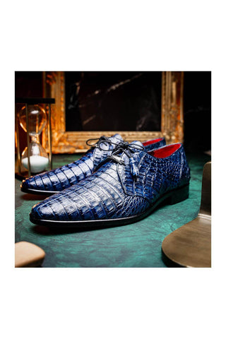 Marco Di Milano Lacio Navy Crocodile Derby (MDM1019)