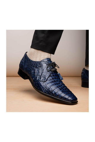 Marco Di Milano Lacio Navy Exotic Crocodile Derby (MDM1019)